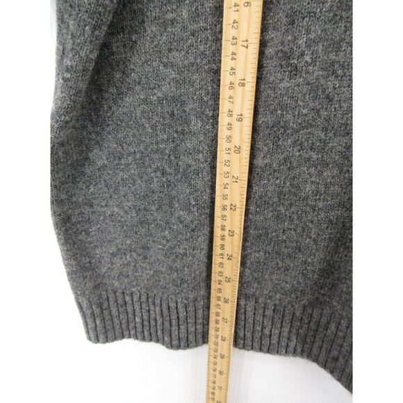 Woolrich Sweater XL Wool Henley Pullover Elbow Patches Blade Collar - Picture 4 of 12